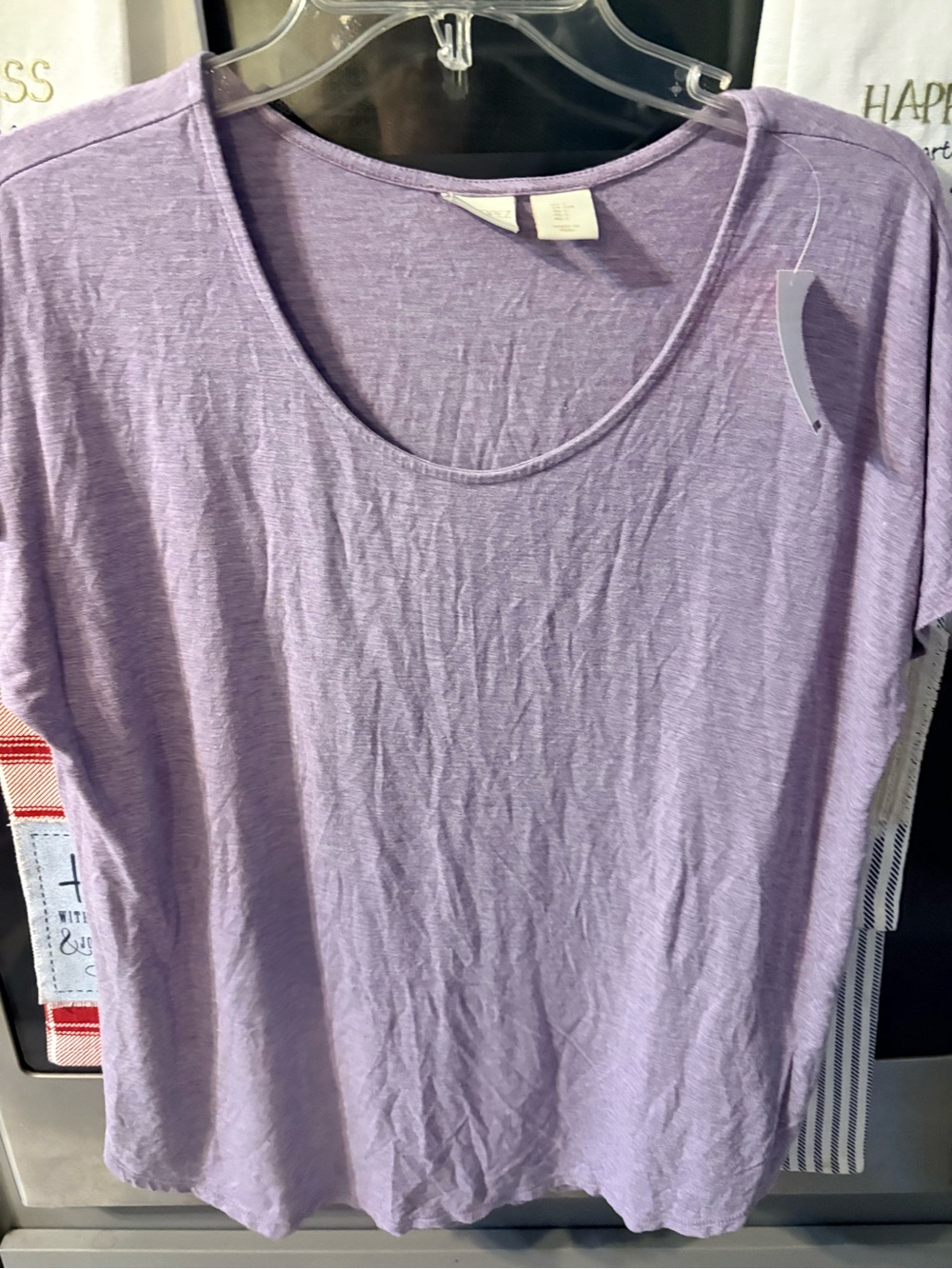 St. Tropez Lavender Scoop Neck Short Sleeve Tee